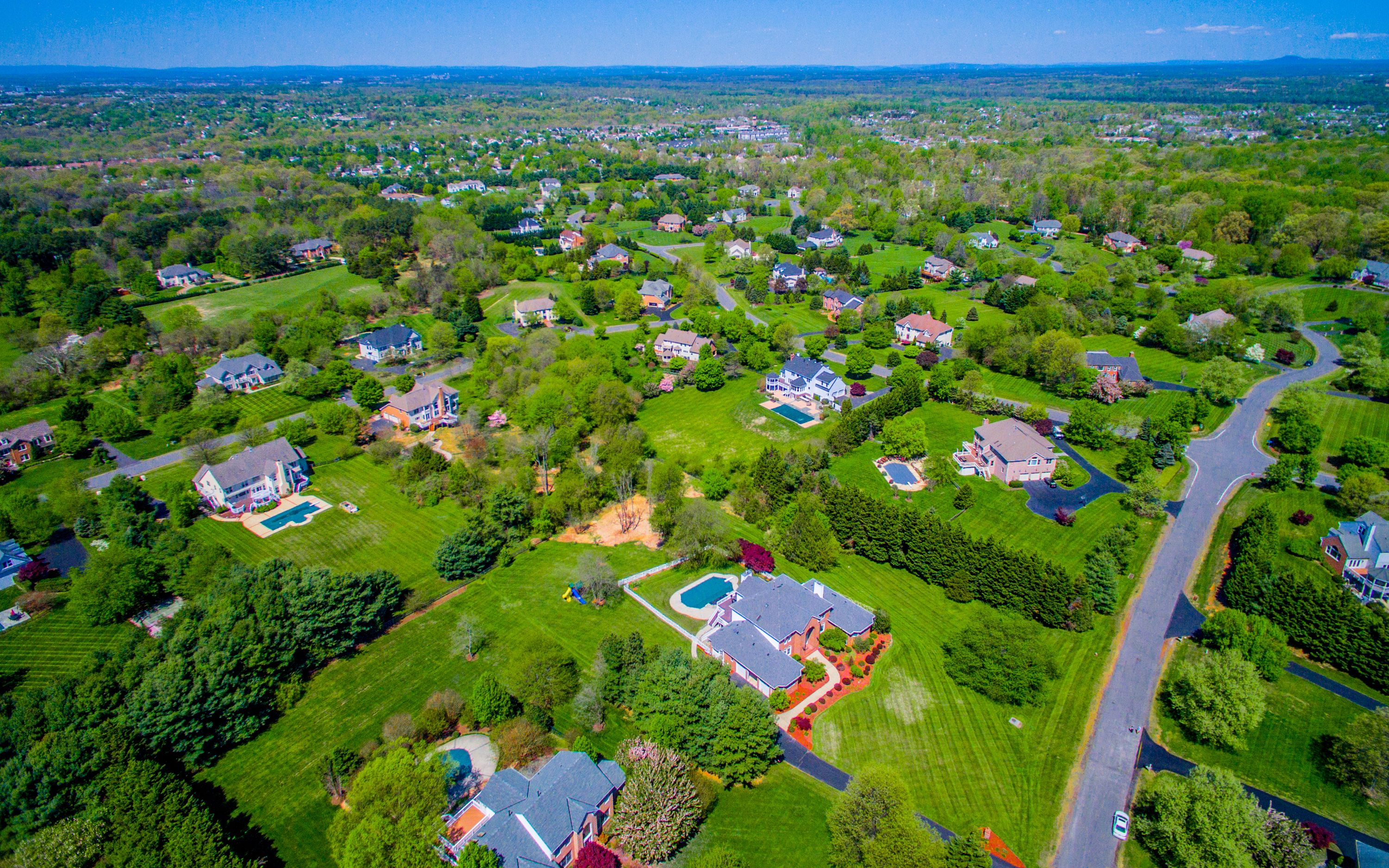 Drone Aerial View of Neighborhood Drone Videos Photos 