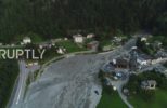 Drone Films Landslide in Switzerland