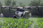 Agriculture Drone Treats Crops With Fertilizer From The Air