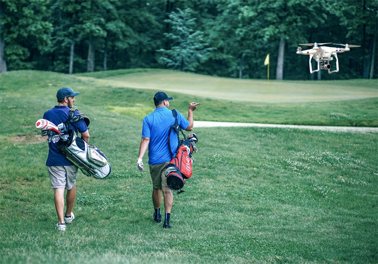 Drones Delivering Food on a North Dakota Golf Course