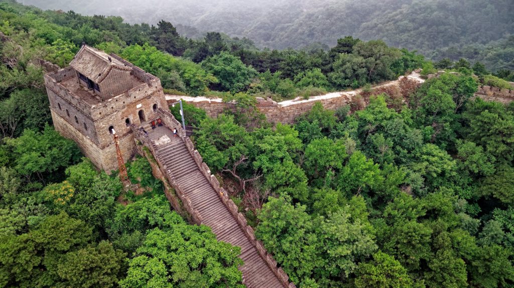 Drones Scanning Great Wall of China