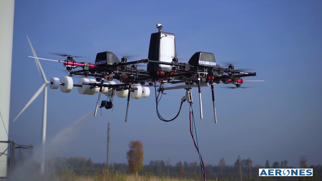Drone Company Aerones Creates Large Drones for Firefighting, Cleaning Windows & Turbines and More