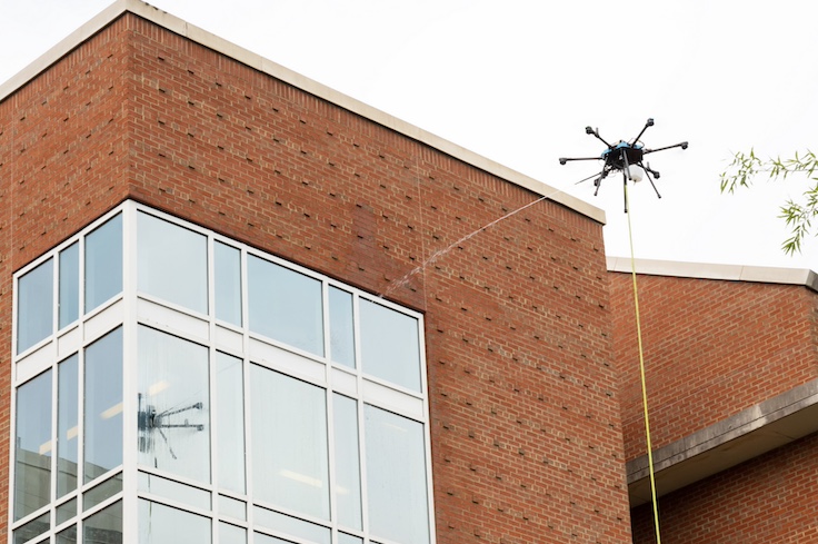 Drone Powered Window Cleaning