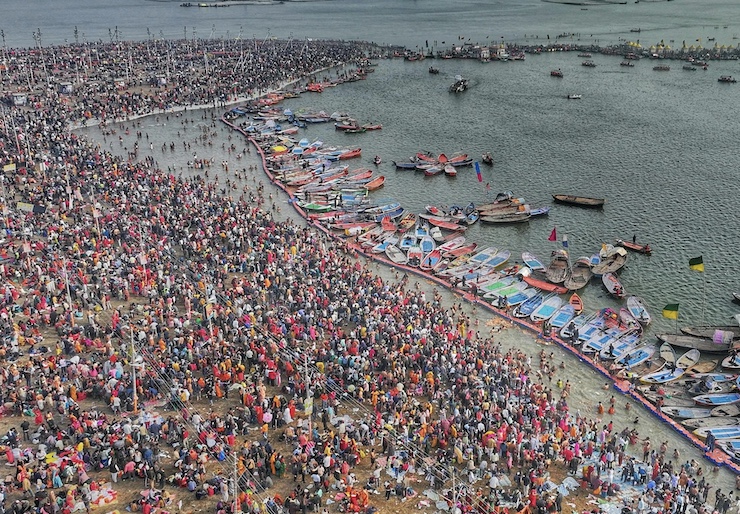 Ancient Traditions Combine With Modern Drones For the 2025 Prayag Kumbh Mela