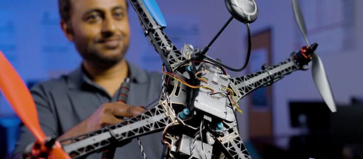 Mohammad Ashiqur Rahman with SHIELD drone