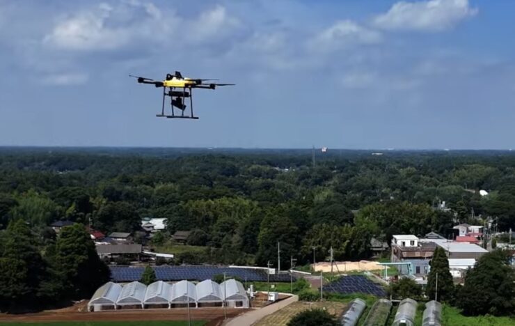 NTT laser drones used to deter wild birds near poultry barns