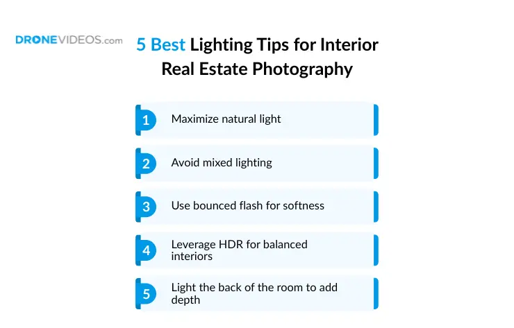 5 best lighting tips for interior real estate photography