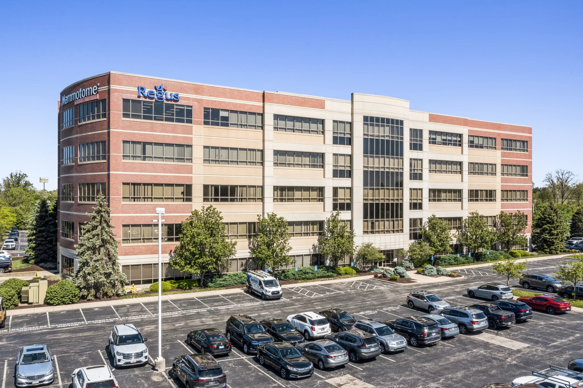 Five-story multi-tenant office building housing mixed corporate and medical tenants