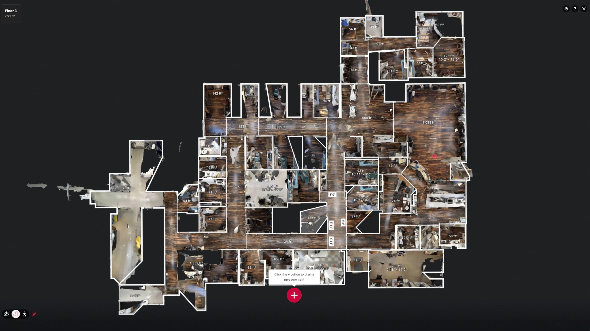 Dynamic floor plan view inside a 3D Walkthrough Tour powered by Matterport